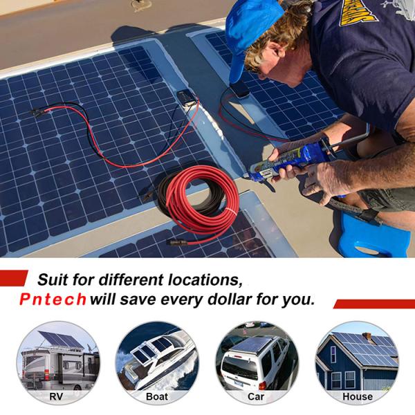 TUV CE Certified 4mm2 6mm2 PV Portable Solar Panel Extension Cable