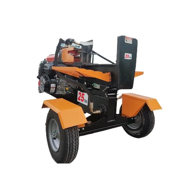 25T Gasoline Firewood Processor Vertical Log Splitter for Quick Firewood Log Splitting