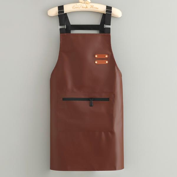 Eco-Friendly Leather Material Multi-function Kitchen Leather Apron for Daily Life Uniform