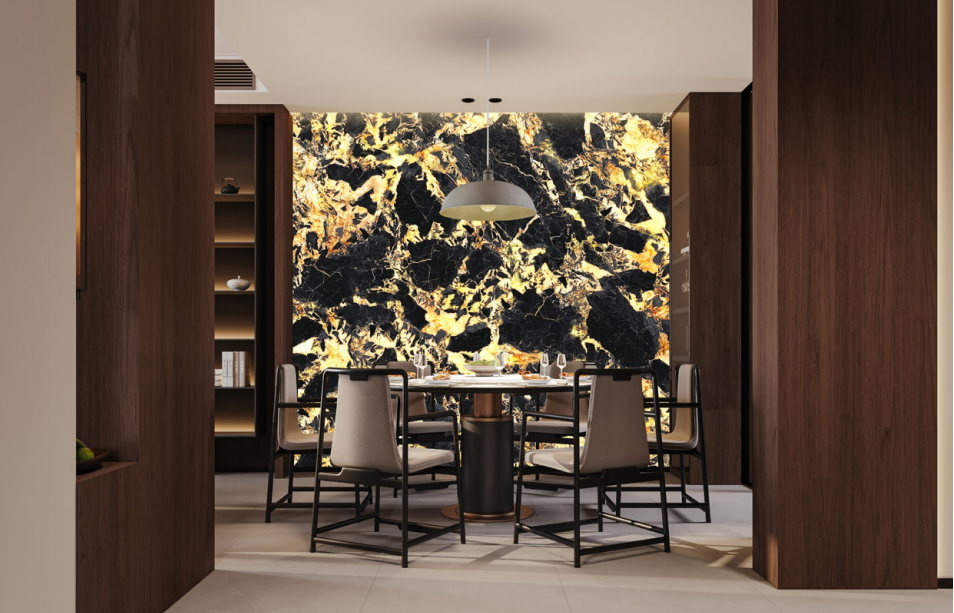 3D Printed Translucent Stone Wall Panel Luxury Texture Accent Wall Cladding