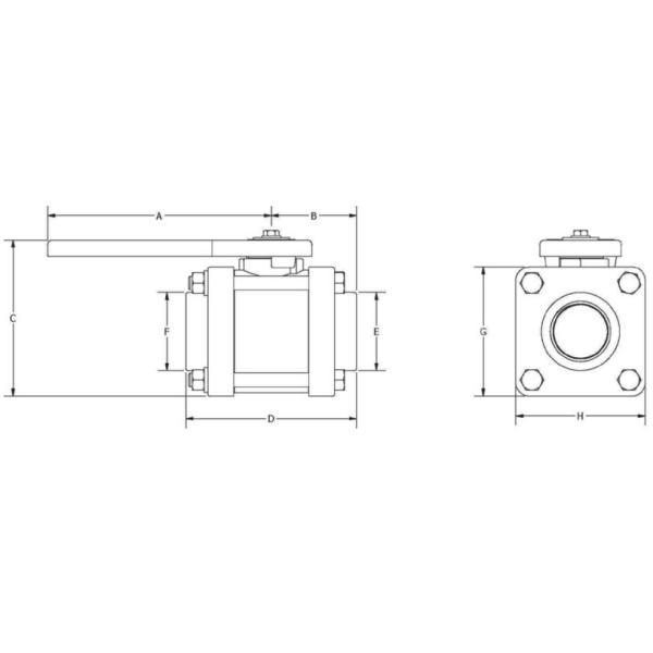 Customization Plastic Poly Polypropylene Bolted Black Body Ball Valve with Yellow Handle 2