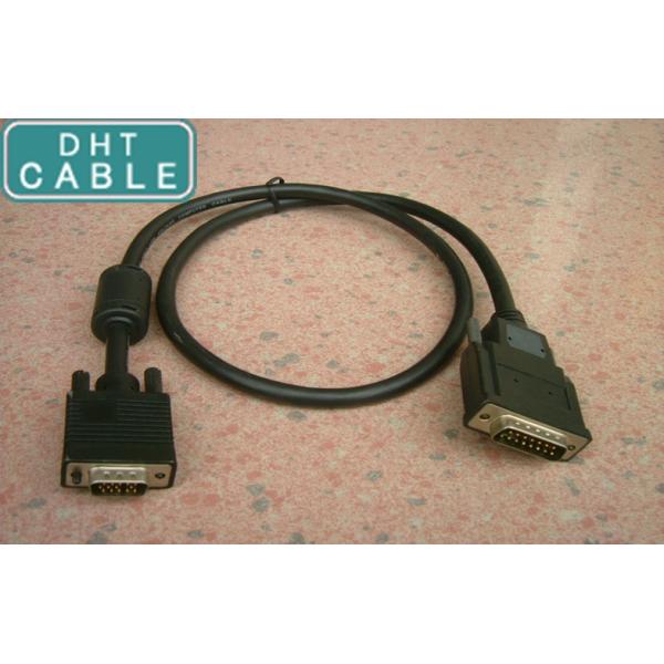 1ft 0.3m Custom Cable Assemblies , HD 15M / 8 x BNC Female Custom VGA Cable