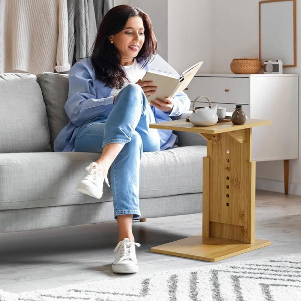 Sofa Side Table Bedside Living Room Bedroom Space Saving End Computer Rack