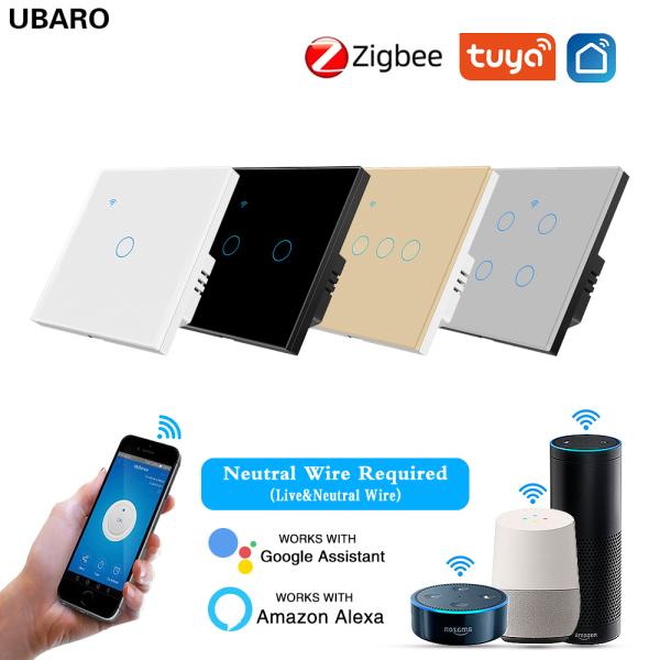 240V Smart Zigbee Switch Zigbee Hubs 2 Gang APP Control Remote Light Switch