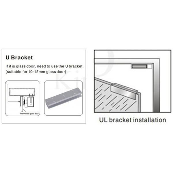 Access Control U Shaped Door Lock Bracket Aluminum Sandblast Finished