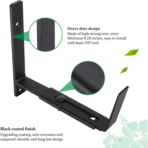 Window Boxes Planter Shelving with Adjustable Size Triangle Bracket Structure Brackets