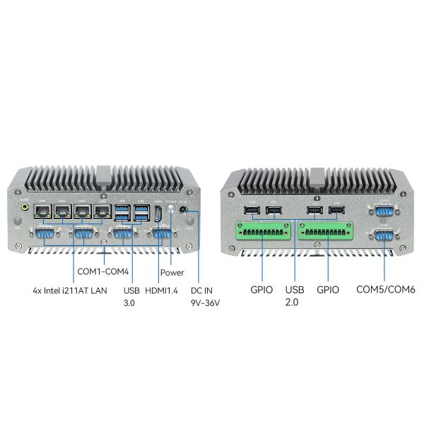 Intel Core I7-10710U Processor With Four LAN and Six COMs Industrial Mini PC