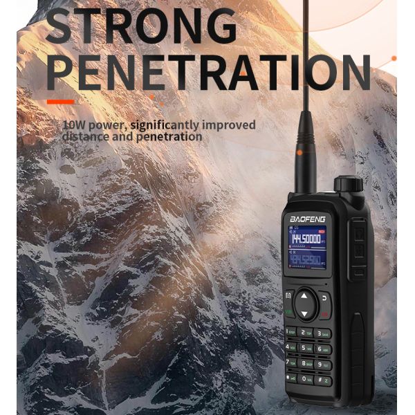Baofeng UV-28 Long Range Walkie Talkie with 10W Output Power 999 Storage Channels and 2200mAh Battery