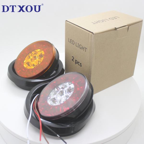 E-MARK DOT Approved 24V LED Truck Light Universal Round Tail Light for Reverse Back up
