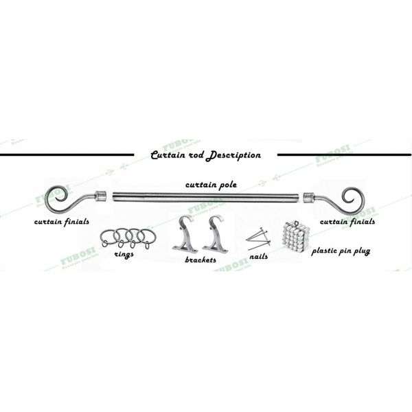 Decorative Elegant Single Ceiling Mount Curtain Rod Brackets