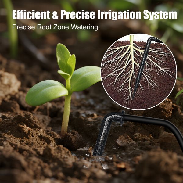 Solar Powered Automatic Drip Irrigation Kit with 2200mAh Rechargeable Battery and Programmable Timer for Garden and Potted Plants
