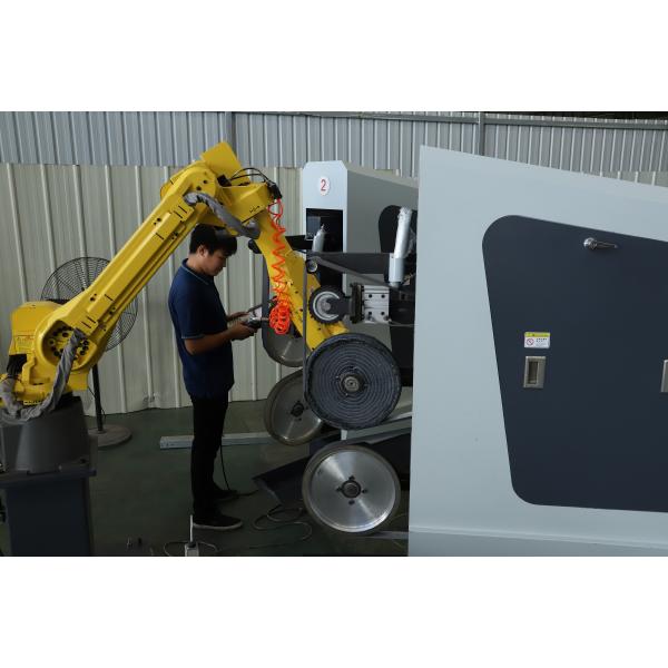 Full Automatic Robot Polish System FUNAC Robot Cell Metal Deburring Machine 380V
