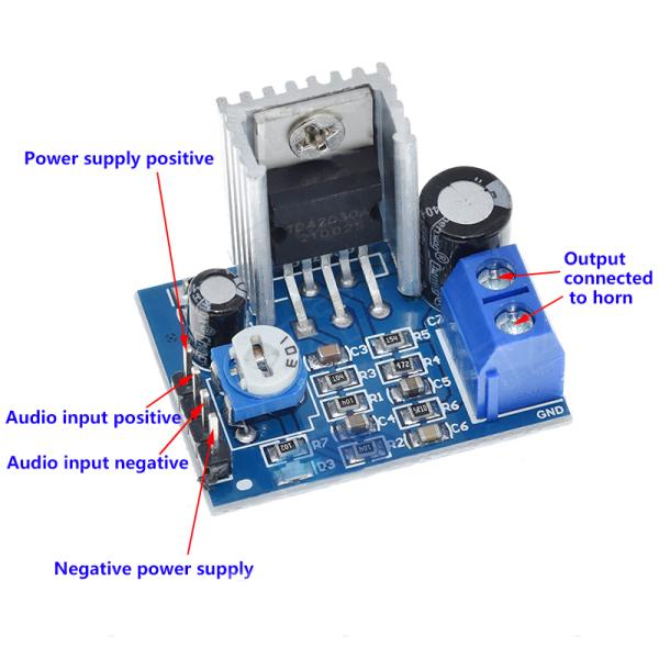 6-12V TDA2030 Audio Amplifier Board Module with 18W Output and Adjustable Volume