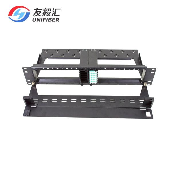OM3 Quad LC 24F 2U 288F MPO MTP Fiber Patch Panel