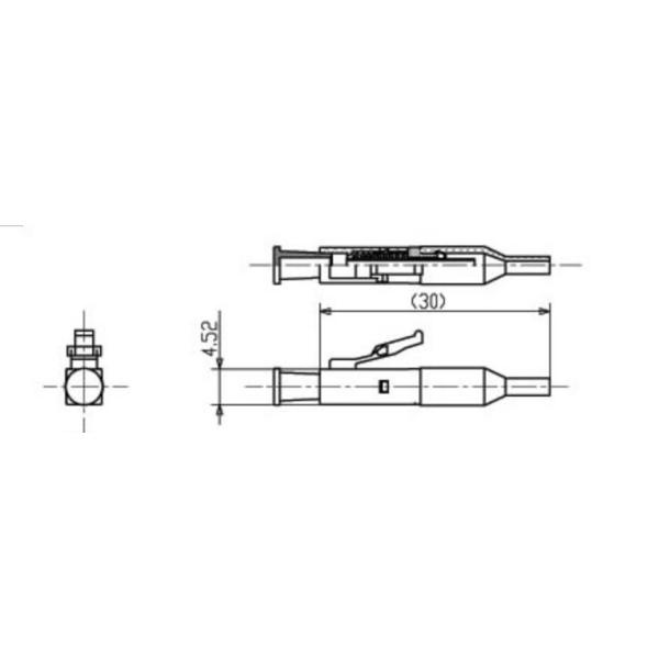LC APC Single Mode Simplex 0.9mm Fiber Optic Connector Wide Application Excellent Mechanical Performance
