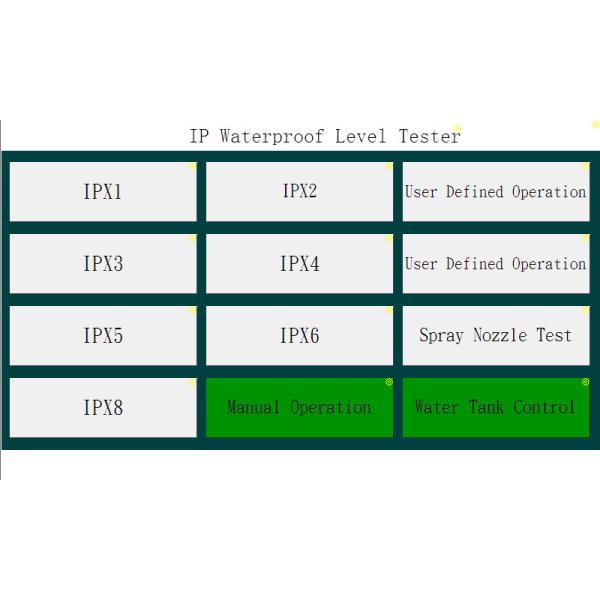 IEC60529 IP Code Degrees Ingress Protection IPX1 To IPX8 Test System
