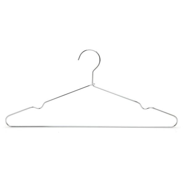 Space Saving Chrome Wire Hangers With Non Slip Grooves