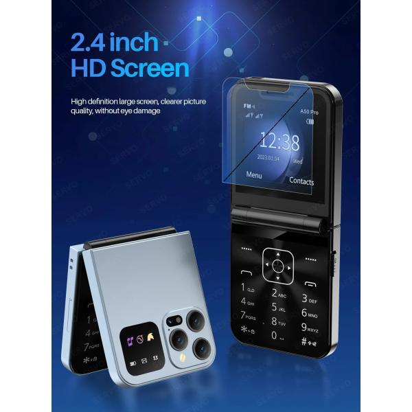 Compact and Versatile 2G Feature Phone with LED Flashlight and Vibration Function for Any Situation