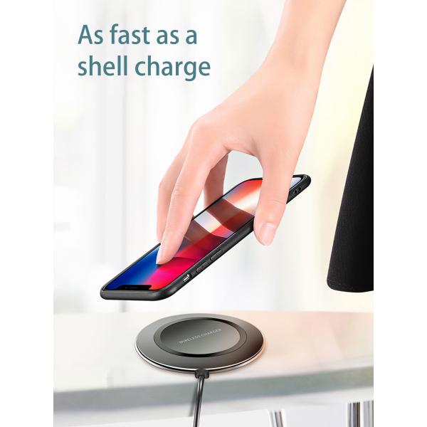 ABS PC 10W Iphone Portable Smartphone Charger Pad ROHS Approval
