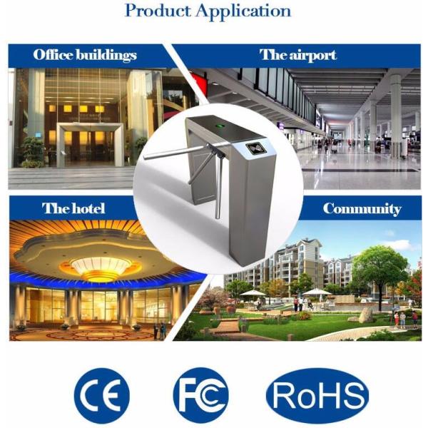 Biometrics turnstyle gates , tripod Half Height Turnstiles Access Control System