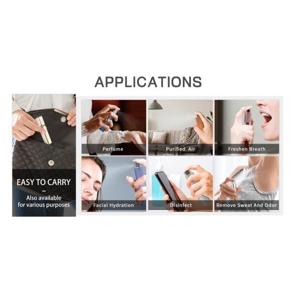 Wholesale Triangle Shape 8ml Twist up Refillable Plastic Atomizer Mini Travel Glass Perfume Spray Bottle