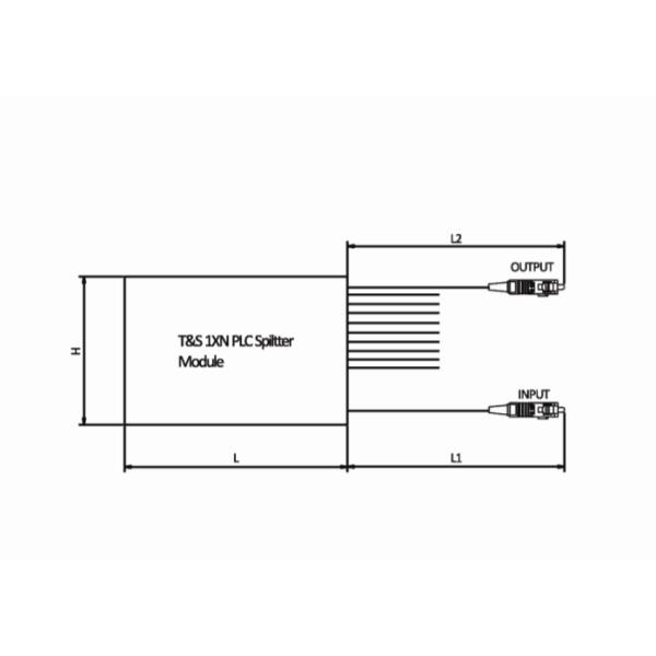1 X 32 PLC Optical Splitter 0.9mm , White Fiber Optic Splitters LC UPC