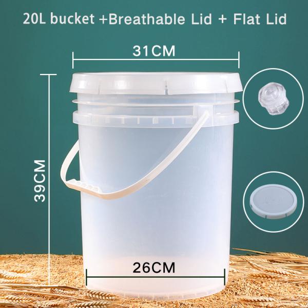 20L Household Beer Fermenter Alcohol Fermentation Fruit Enzymes Barrels for Processing