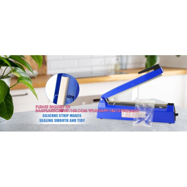 16 Inch Impulse Bag Sealer, Manual Poly Bag Sealing Machine W/Adjustable Timer Electric Heat Seal Closer