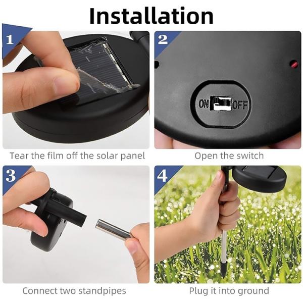 Outdoor LED Holiday Lights Copper Wires String DIY Landscape Solar Firework Light