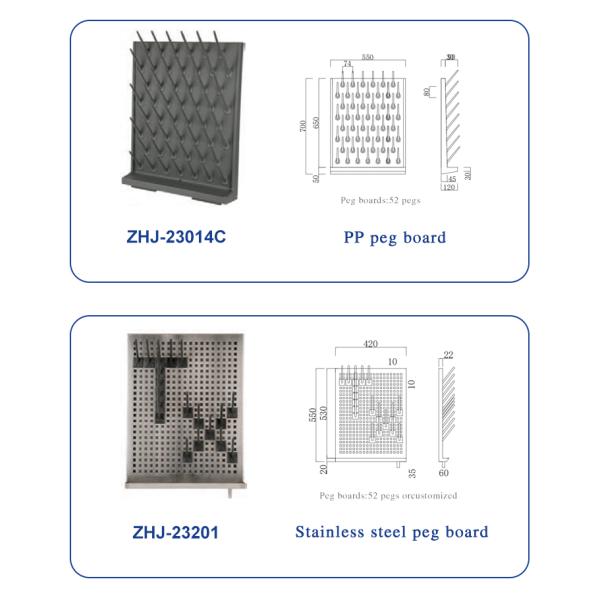 Corrosion Resistant Lab Peg Board , Square Lightweight PP PegBoard