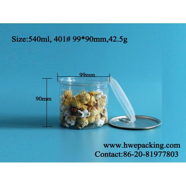 Dried Pork Beef Jerky Clear Plastic Cans Leak Proof 540ml 99mm