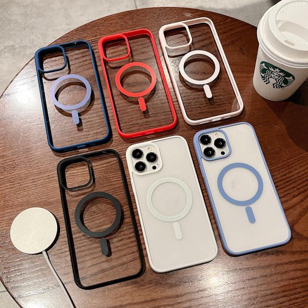 Scratch Resistant Magnetic Phone Case Camera Stand TPU Transparent Case