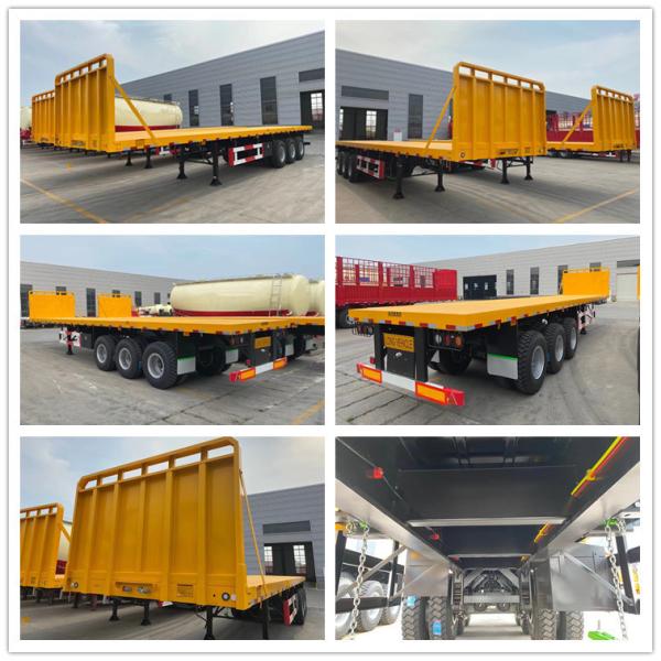 3 Axles 20FT 40FT Self Loading Container Semi Trailer Flatbed