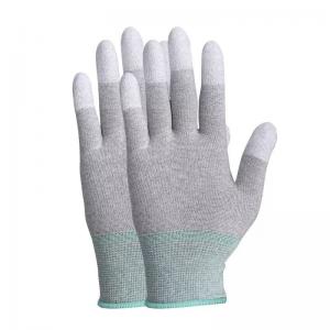 China Cleanroom Working Anti Static Heat Resistant Gloves PU Coated on sale