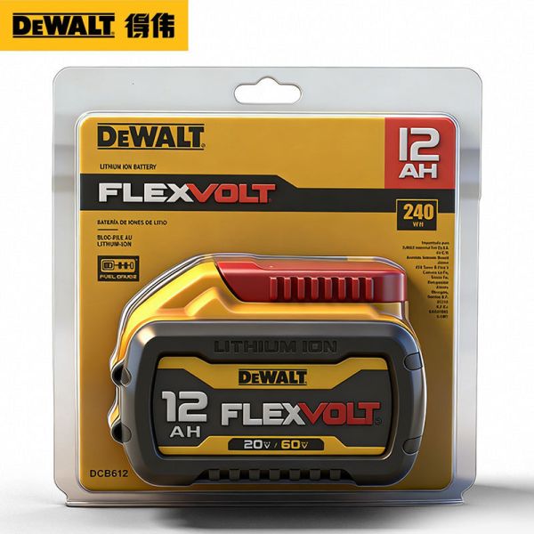 DEWALT 60V 12AH Battery front view showing design and LED indicator