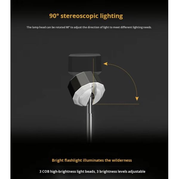 High Capacity Emergency Telescopic Outdoor Light Extendable LED Rechargeable Camping Lantern