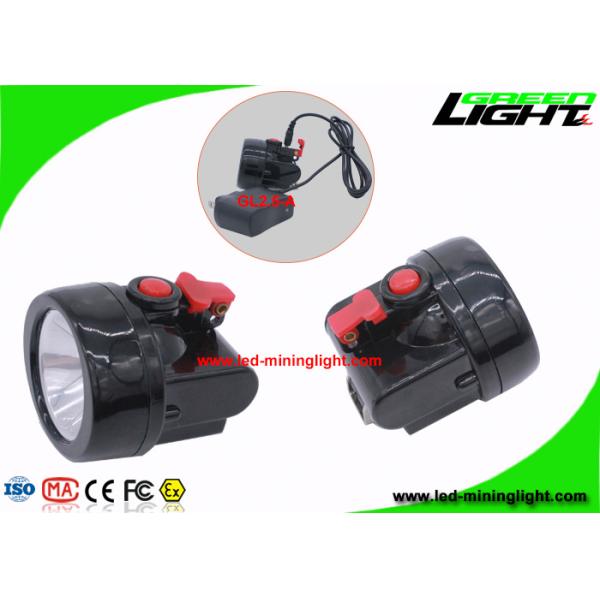 2.8 Ah Cordless LED Mining Headlamp With Black Color Light Weight