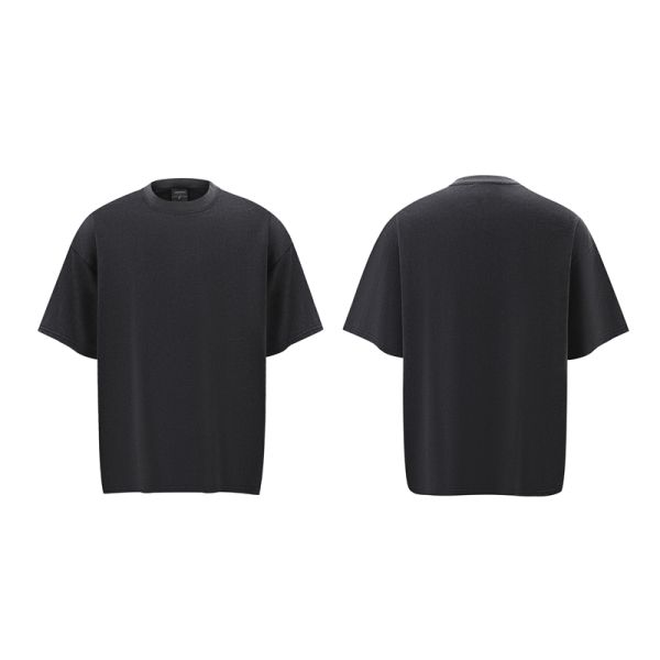 Support Customized High-quality Printed Streetwear T-shirt Basic Oversized Men's Short Sleeved 100% Cotton Knitted Breathable