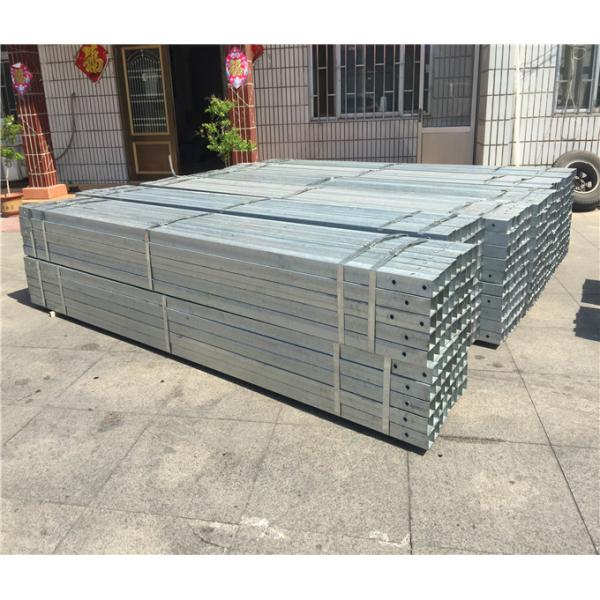 Galvanized Square Tube Sign Post Perforated Pipe Posts With Custom Length