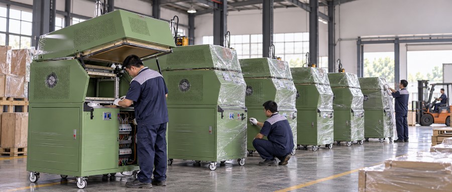 Melamine powder preheating machine for melamine tableware molding production line