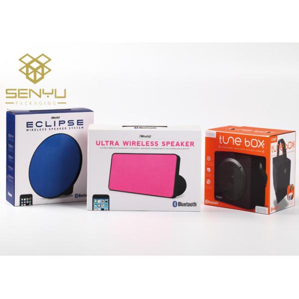 E Flute Corrugated Cardboard Shipping Boxes Wireless Speaker Packing Custom Printed
