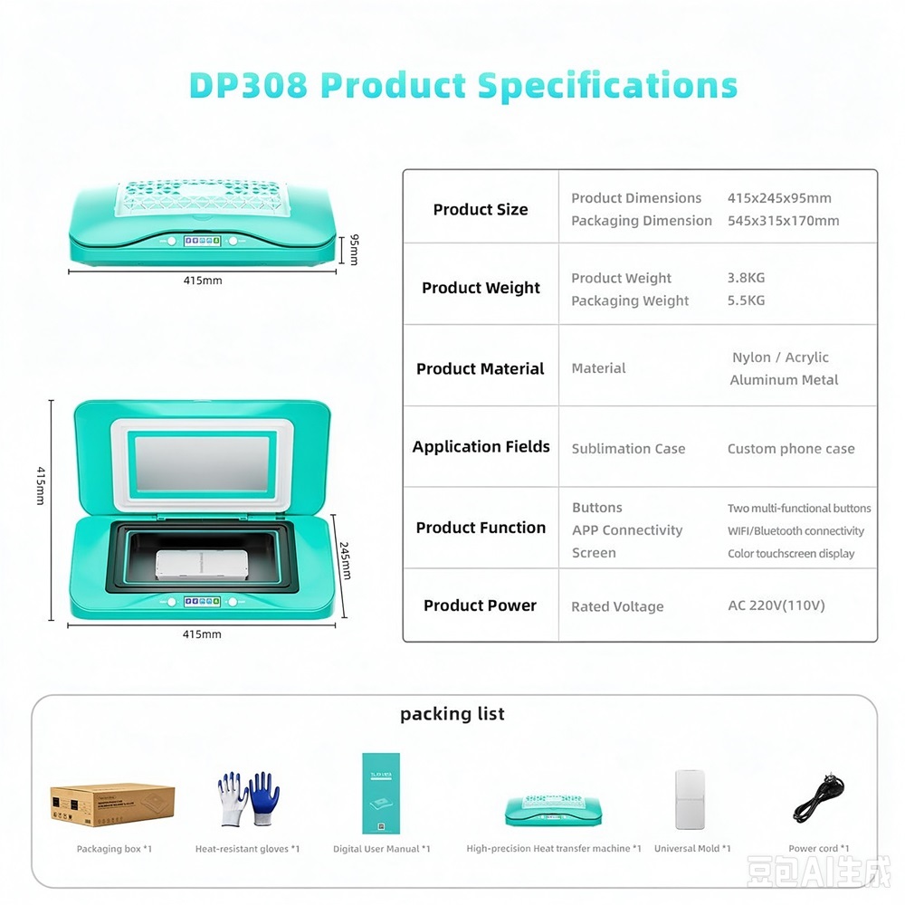Universal Mold Technology 3D Vacuum Transfer Printing Custom Design Support for DIY Phone Case 3D Film Transfer Machine