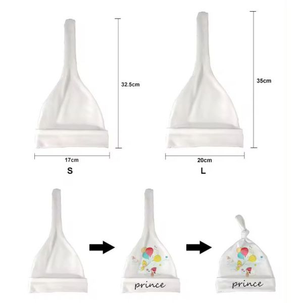 Sublimation Newborn Top Knot Hat Personalized Infant Hat