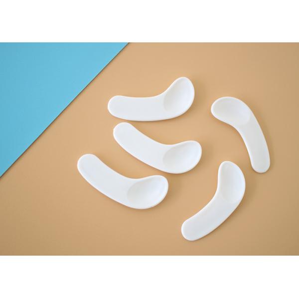 White 33.5mm Plastic Cosmetic Spoon Makeup Spatula