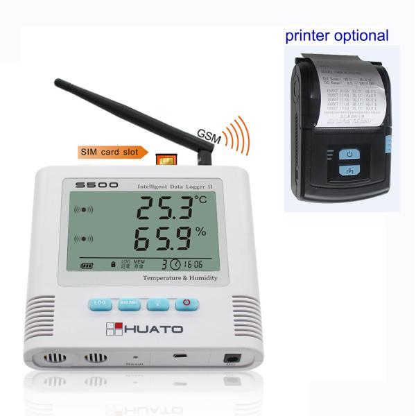 SMS Alarm GSM Temperature Sensor , GSM Temperature Data Logger LCD Display