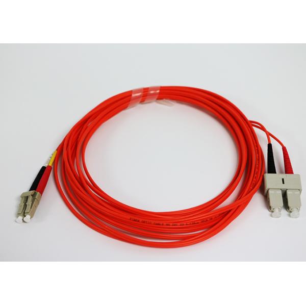 62.5 / 125 mm Duplex Fiber Patch Cords Multimode LC / UPC to SC / UPC