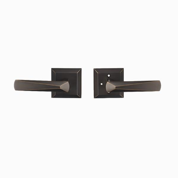 Brass Privacy Lever Door Handle
