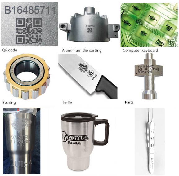 Rotary Fiber Laser Marking Machine 50w Portable Desktop Laser Marker