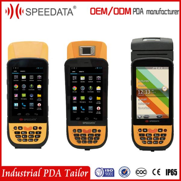 Wireless Android Fingerprint Scanner With Gps Gprs / Waterproof PDA Scanner Device