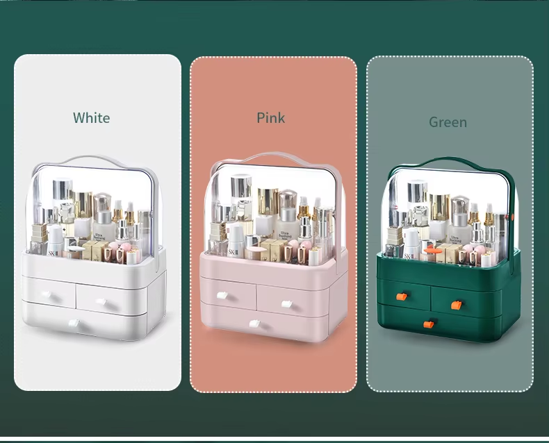 Advanced Beautiful Desktop Dust-proof Partition Classification Storage Container Large Capacity Cosmetics Jewelry Storage Box